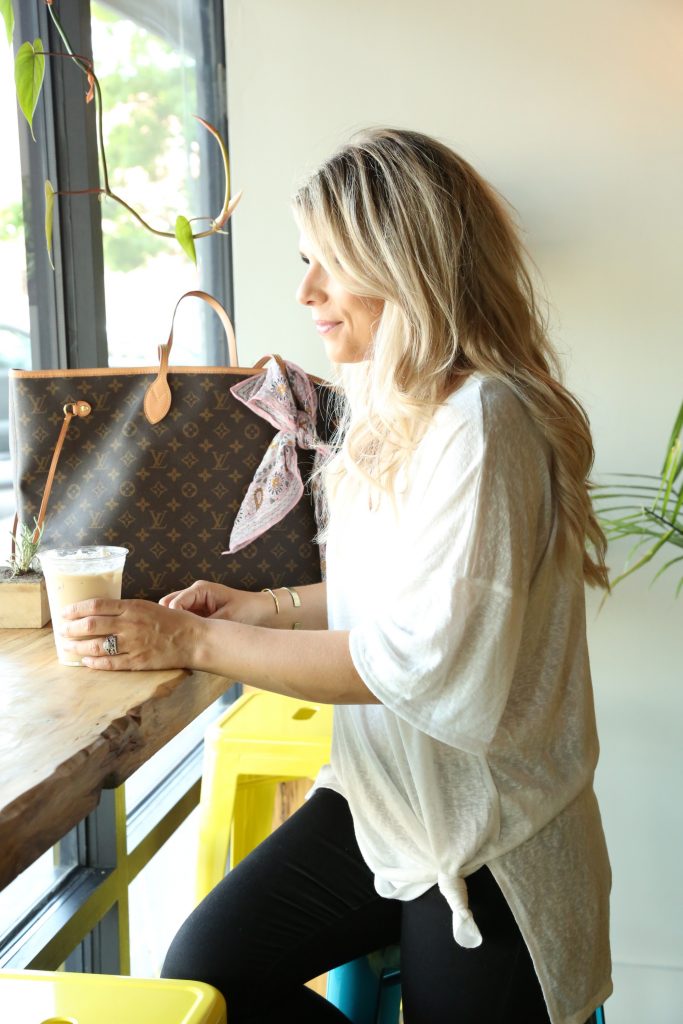 WHITE TEE, NEVERFULL, STELLA & DOT, OVERSIZED TEE