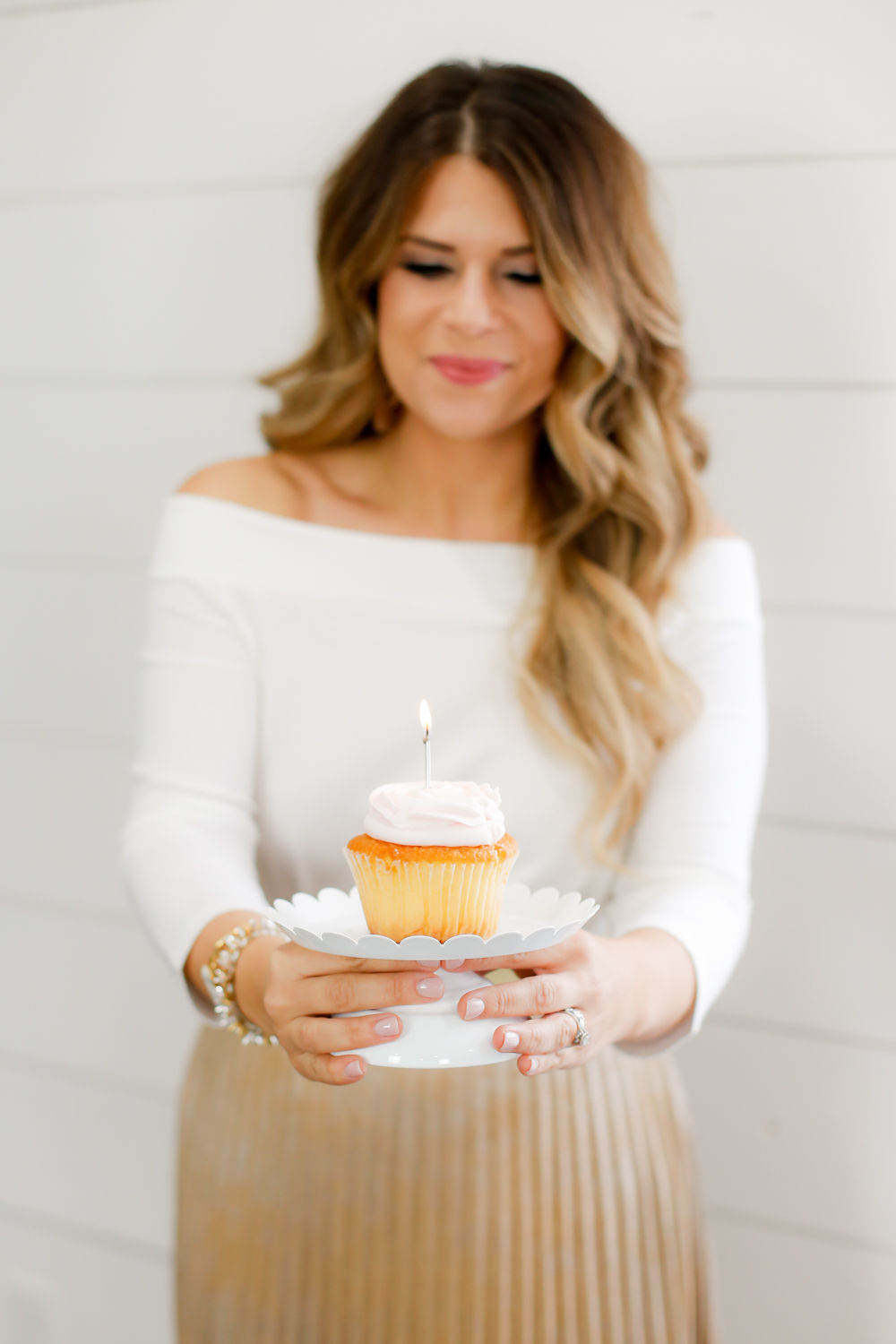 Shoplindsey, Cupcake, Gold Midi Skirt, Adult Girl Birthday Party. Stella & Dot 